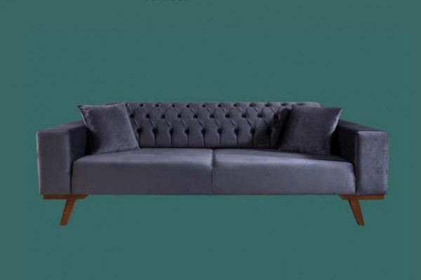 Sofagarnitur 3+3+1 Sitz Wohnzimmer Stil Couch Sofa Violett Turkis
