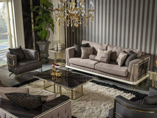 Beistelltisch Braun Couchtisch Tisch Wohnzimmer Möbel Braun Metall Tische Sofort