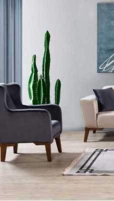 Luxus Sessel 1 Sitzer Designer Sessel Einsitzer Textil Polster Möbel