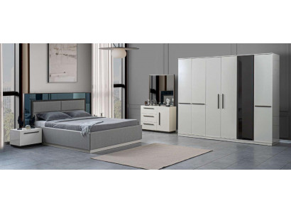 Bett + 2x Nachttische 5tlg. Schlafzimmer Designer Luxus Möbel Modern Set