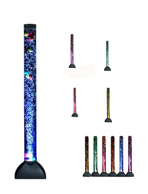 LED Wasser Säule 120cm Leuchte klar Fische Dekoration Steh Lampe