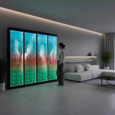 Moderne Trennwand Wasserwand Wände Wasserfall Water Wall Led