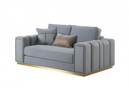 Designer Graue Sofagarnitur 3+2 Sitzer Luxuriöse Polster Couch Set 