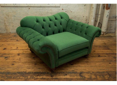 Chesterfield Design Sofa Sessel Couch Polster Luxus Textil Couchen 1 Sitzer #102