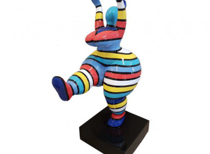 Abstrakte Designer Kunst 50cm Figur Statue Bunt Bemante Skulpturen Statuen Neu