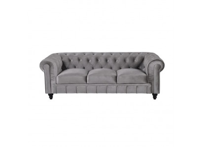 Chesterfield Sofa Couch Polster Stoff Leder Couchen Polster Garnitur 3 Sitzers