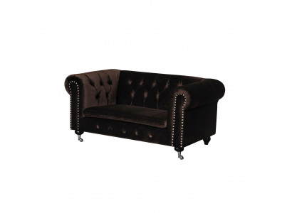 jvmoebel ® - Leder Sofa Couch Royal Braun Polster Zweisitzer Couch Garnitur Neu