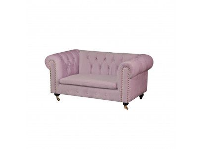 jvmoebel ® Leder Sofa Couch - Design Polster Dreisitzer Couch Garnitur Rosa Neu