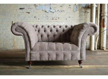 Chesterfield Sessel Fernseh Couch 1 Sitzer Sofa Stoff Polster Neu Textil Couchen