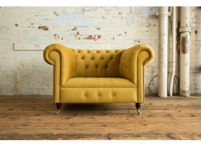 Chesterfield Design Sofa Sessel Couch Polster Luxus Textil Couchen 1 Sitzer #376