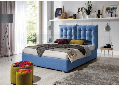 Blaues Polster Bett Moderne Bettgestelle Möbel Luxus Hotel Betten Schlafzimmer