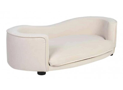 Großes Hundebett Weiß Hund Polsterung Textil Hundesofa Möbel Stoff Couchen Neu