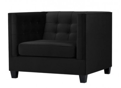 Chesterfield Sessel Kreative Möbel Textil Stoff Schwarz Neu Wohnzimmer