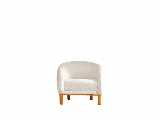 Sessel Cocktailsessel Weiß Ohrensessel Stoffsessel Polster Sitzer