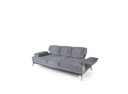 Sofa Stoffsofa Design Dreisitzer Grau 3 Sitzer Polstersofa Couch