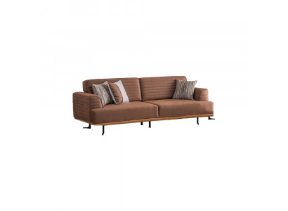Elegantes Braunes Dreisitzer-Sofa mit Modern Design für Wohnzimmer