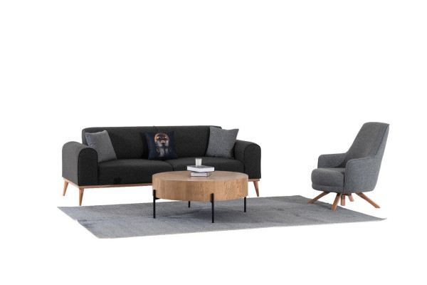 Exklusive Wohnzimmer Set aus 3-Sitzer Sofa und Sessel Neuheit 2tlg.