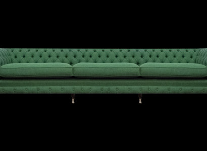 Chesterfield Dunkelgrüne Couch Moderner Polster 3-Sitzer Luxus Möbel