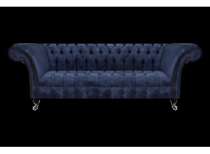 Dunkelblaues Chesterfield Sofa Sitzmöbel Polstercouchen Textil Möbel
