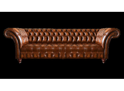 Chesterfield Ledersofa Braune Kunstleder Couch Designer Edle Sitzmöbel