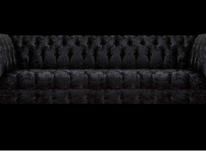 Chesterfield Moderner Schwarzer Viersitzer Edle Polstermöbel 4-Sitzer