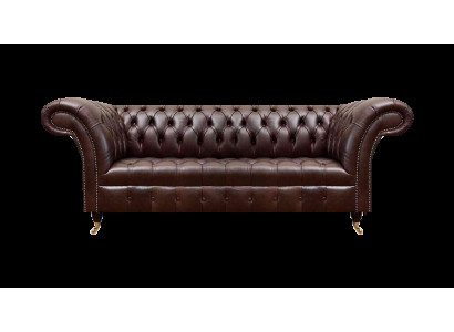 Braune Chesterfield Kunstleder Couch Designer Sitzsofa Wohnzimmer Möbel