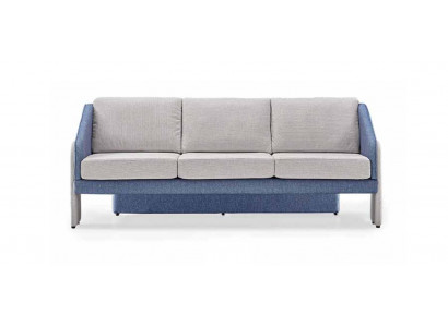 Grau-Blauer Dreisitzer Moderne Polstersofas Designer Wohnzimmer Couch