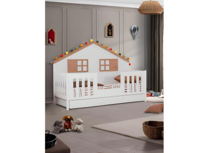 Bettrahmen Kinderbett Bett Kinderzimmer Kinderzimmermöbel Helles Holz neu