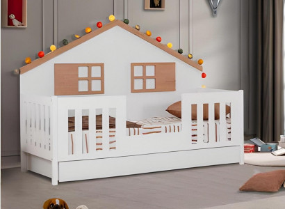 Bettrahmen Kinderbett Bett Kinderzimmer Kinderzimmermöbel Helles Holz neu