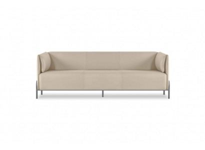 Arbeitszimmer-Set 3-Sitzer Sofa Beige Modern Design Wohnzimmer Kissen