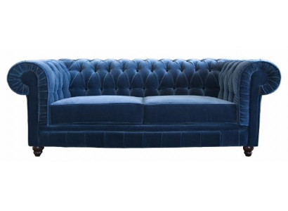 Chesterfield Textil Sofa Leder Stoff Couch 3 Sitzer Sofagarnitur Ledersofa NEU
