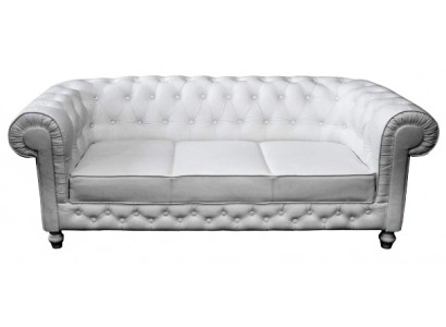 Chesterfield Couch Sofa Garnitur 3 Sitzer Polster Leder Sofas Couchen WHITTBY