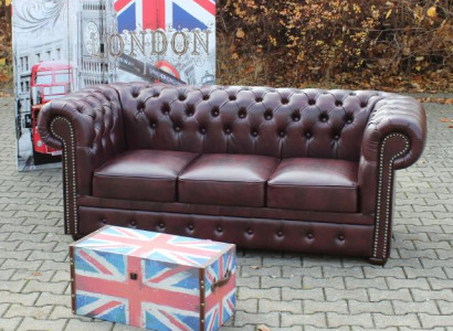 Chesterfield Sofa Couch Polster 3 Sitz Klassische Couchen Garnitur Neu