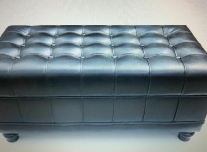 Chesterfield Fußhocker Hocker Ottoman Pufa Fußablage Polster Leder Textil