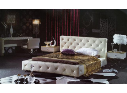 Elegantes Designer Bett Betten Lederbett Chesterfield Polsterbett Ehebett Neu