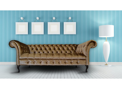 Chesterfield Sofa Polster Designer Couchen Sofas Garnitur Textil Stoff Textil 2