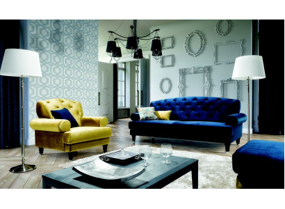 Klassische Design Sofagarnitur 3+1 Sofa Couch Polster Chesterfield Sofas Set Neu