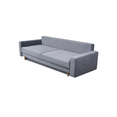 Komfortables und funktionales ausziehbares 3-Sitzer-Sofa in hellgrauer Farbe im modernen Stil