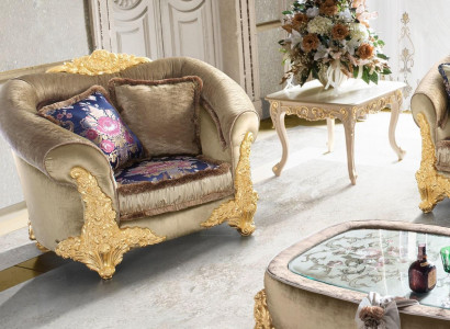 1 Sitzer Sessel Design Art déco Stuhl Polster Club Neu Relax Stoff Textil Lounge