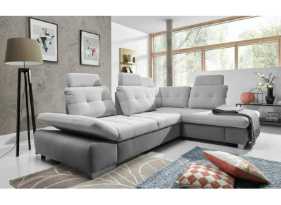 Ecksofa L Form Sofa Wohnlandschaft Garnitur Stoff Sofas Bettunktion Schlaf Couch