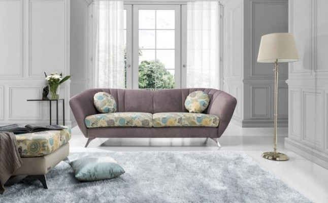 Design 3 Sitzer Relax Club Sofas Lounge Sofa Textil Polster Couch Stoff Couchen