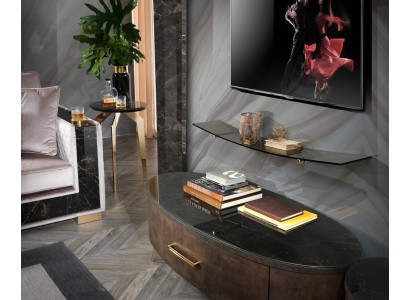 Modern Wohn Wand Wohnzimmer Wandregal Sideboard RTV Regal Wände Schrank 2tlg.