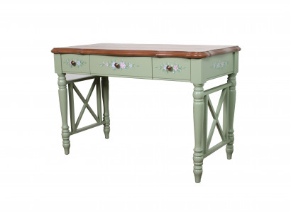 Schreibtisch Echtholz Möbel Klassischer Tisch Bürotische Landhaus Stil