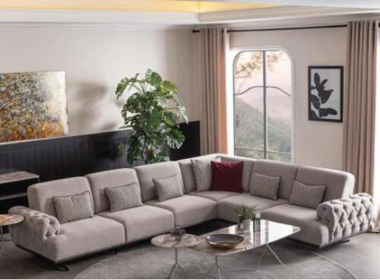 Ecksofa 2x Couchtisch Ecke Garnitur Tisch Wohnlandschaft L Form Möbel