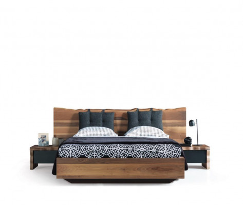 Schlafzimmer Bett 2x Nachttisch Kleiderschrank Kommode Spiegel Set 6tlg