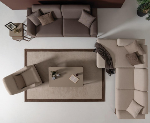 Wohnzimmer Sofa Couch Dreisitzer Design Luxus Couchen Möbel braun