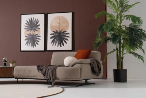 Wohnzimmer Design Sofa 5 Sitz Textil Couch Polster Sofas Neu braun