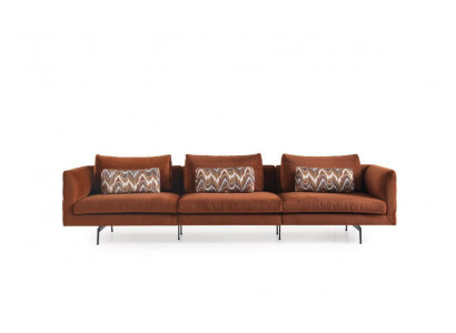 Wohnzimmer Sofa 4 Sitzer Couch Sitz Polster Couchen Design braun