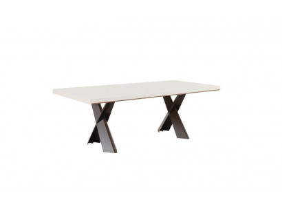 Esszimmer Esstisch Tisch Metall Stil Modern Design Möbel Luxus neu Weiß