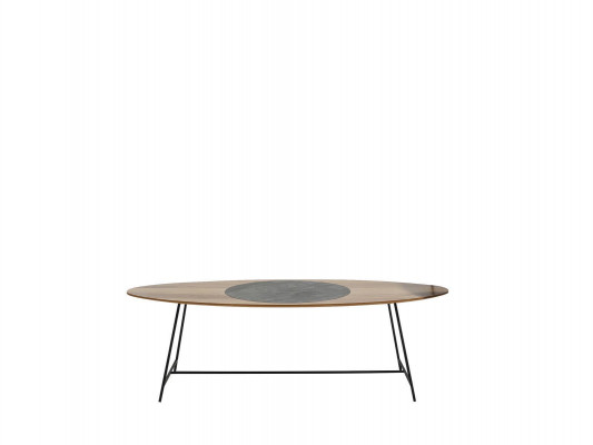 Moderner Tisch Couchtisch Beistelltisch Design Wohnzimmer Holz Oval 2tlg.